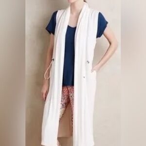 Anthropologie Cream Sleeveless avasa  Duster size XS  SATURDAY/SUNDAY